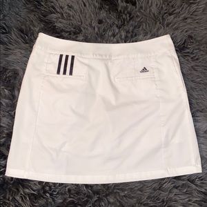 ADIDAS Tennis Golf Skirt Skort w/ Pockets White  8